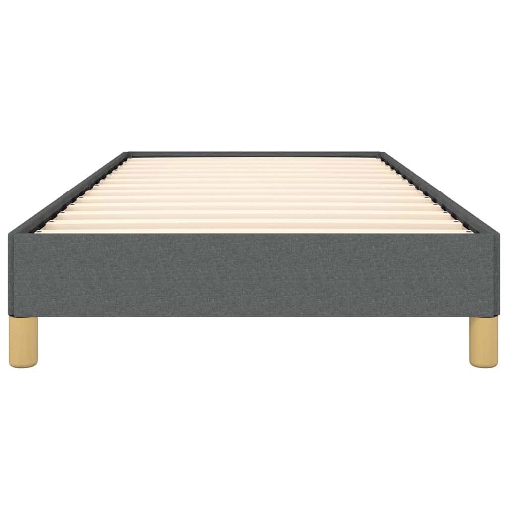 vidaXL Bed Frame without Mattress Dark Grey 100x190 cm Twin Fabric