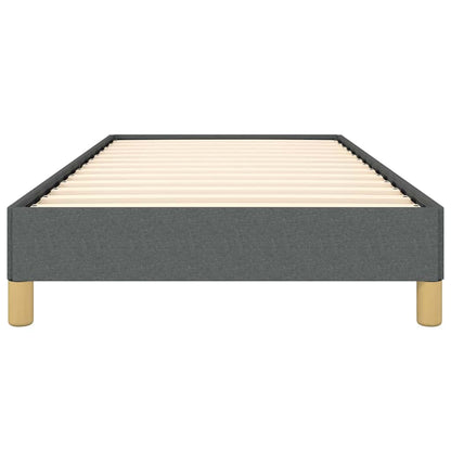 vidaXL Bed Frame without Mattress Dark Grey 100x190 cm Twin Fabric