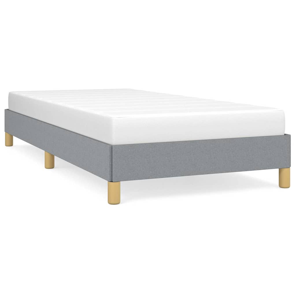 vidaXL Bed Frame without Mattress Light Grey 100x203 cm Twin XL Fabric
