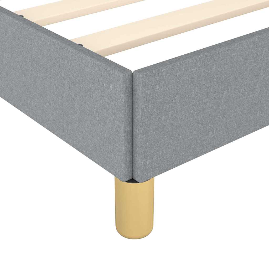 vidaXL Bed Frame without Mattress Light Grey 137x190 cm Full Fabric