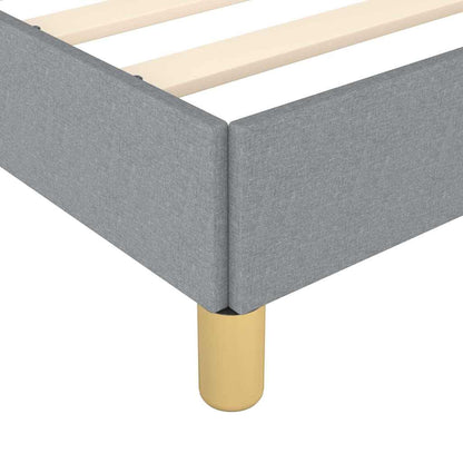 vidaXL Bed Frame without Mattress Light Grey 137x190 cm Full Fabric