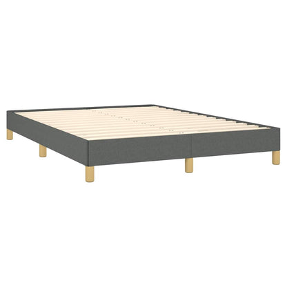 vidaXL Bed Frame without Mattress Dark Grey 137x190 cm Full Fabric