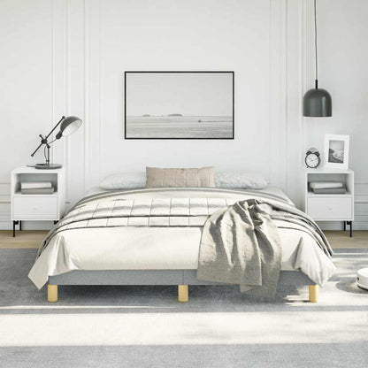vidaXL Bed Frame without Mattress Light Grey 152x203 cm Queen Fabric