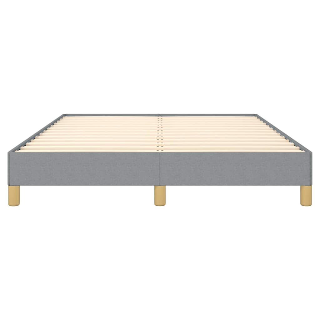 vidaXL Bed Frame without Mattress Light Grey 152x203 cm Queen Fabric