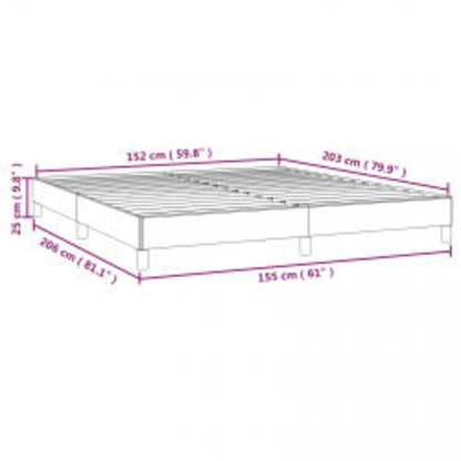 vidaXL Bed Frame without Mattress Dark Grey 152x203 cm Queen Fabric