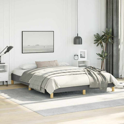 vidaXL Bed Frame without Mattress Dark Grey 152x203 cm Queen Fabric