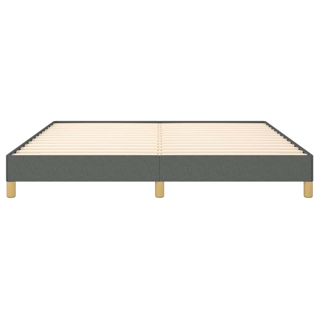 vidaXL Bed Frame without Mattress Dark Grey 193x203 cm King Fabric
