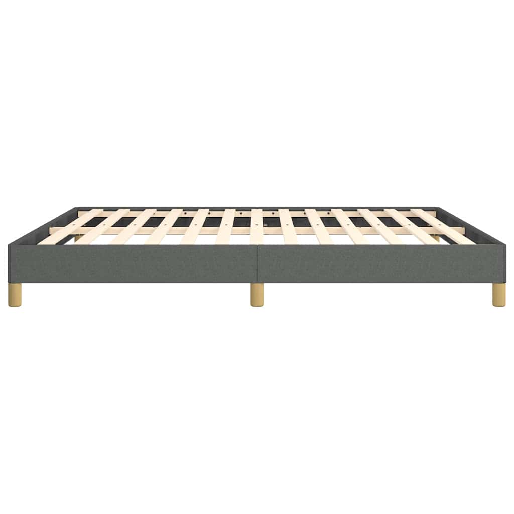 vidaXL Bed Frame without Mattress Dark Grey 193x203 cm King Fabric