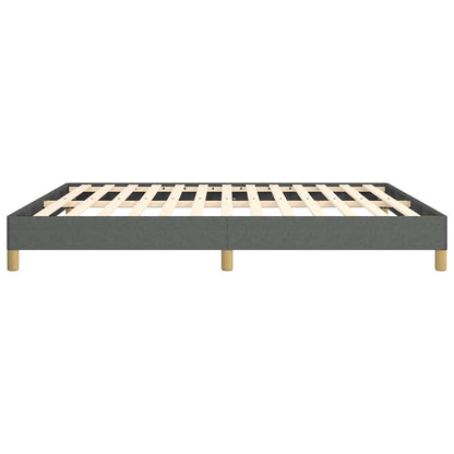 vidaXL Bed Frame without Mattress Dark Grey 193x203 cm King Fabric