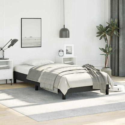 vidaXL Bed Frame without Mattress Black 100x190 cm Twin Faux Leather