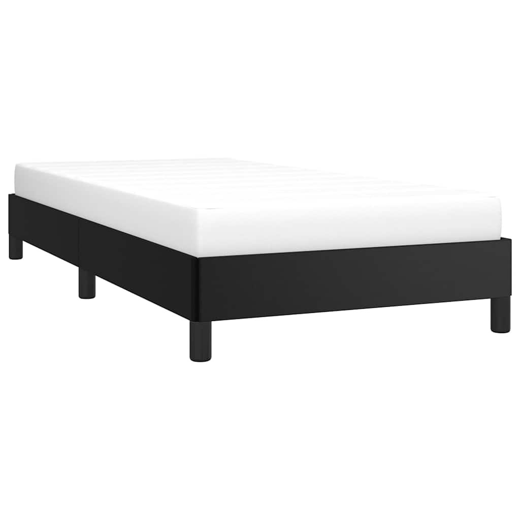 vidaXL Bed Frame without Mattress Black 100x190 cm Twin Faux Leather