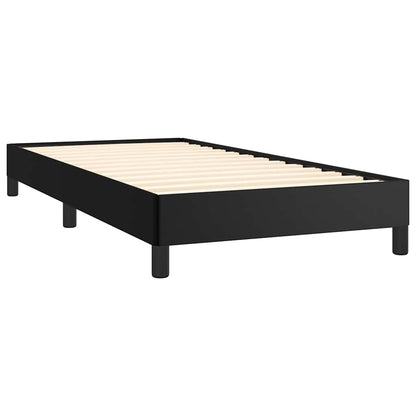vidaXL Bed Frame without Mattress Black 100x190 cm Twin Faux Leather