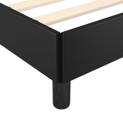 vidaXL Bed Frame without Mattress Black 100x190 cm Twin Faux Leather
