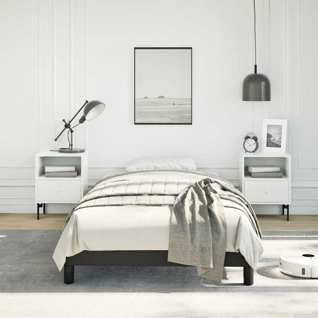 vidaXL Bed Frame without Mattress Black 100x203 cm Twin XL Faux Leather