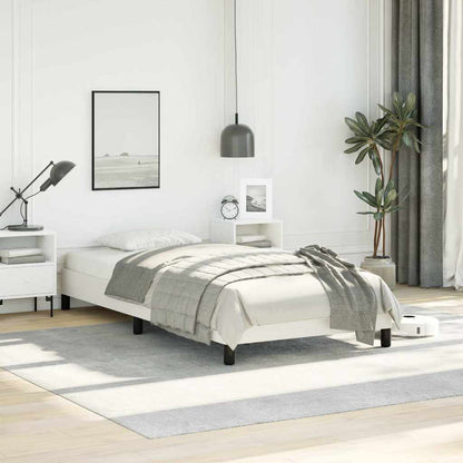 vidaXL Bed Frame without Mattress White 100x203cm Twin XL Faux Leather