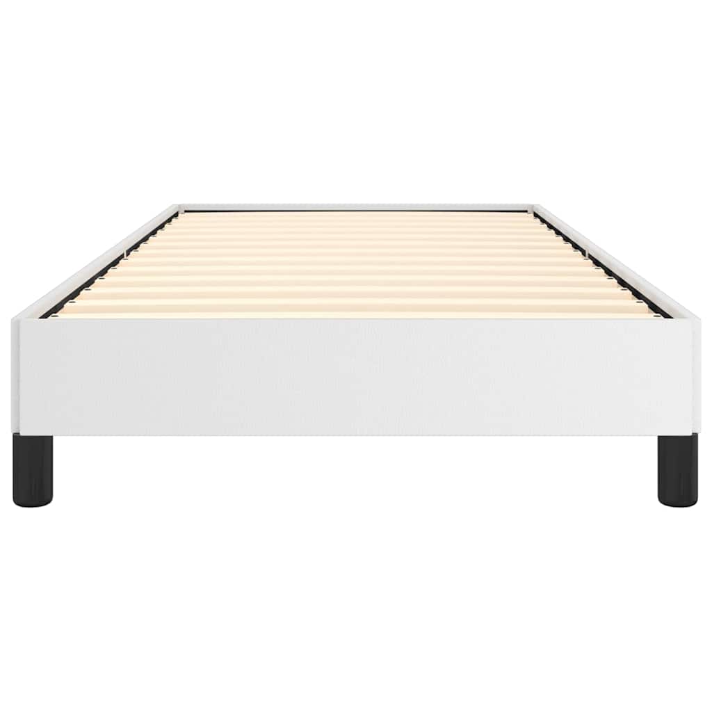 vidaXL Bed Frame without Mattress White 100x203cm Twin XL Faux Leather