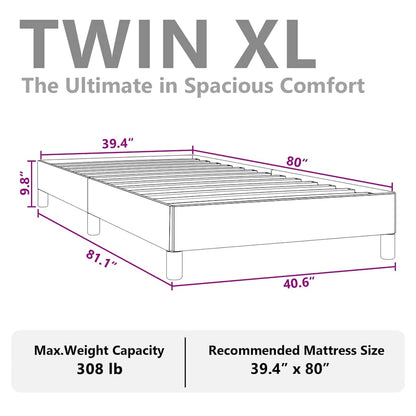 vidaXL Bed Frame without Mattress White 100x203 cm Twin XL Faux Leather