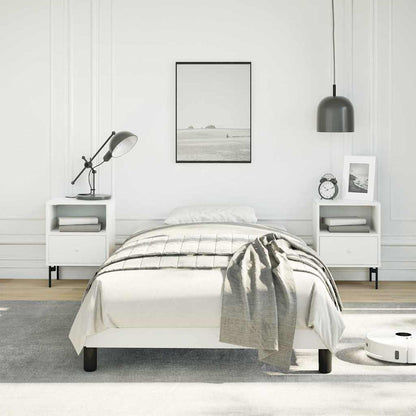 vidaXL Bed Frame without Mattress White 100x203cm Twin XL Faux Leather