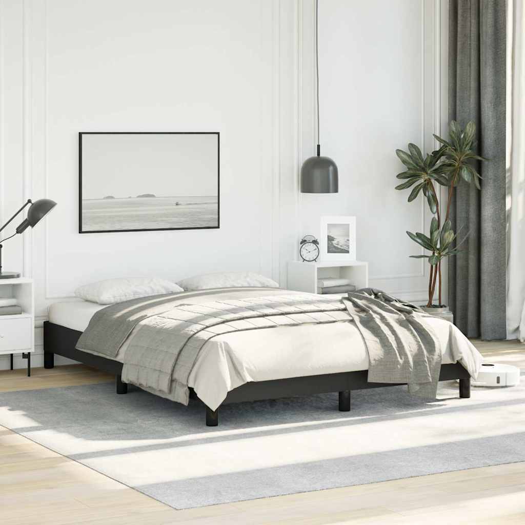 vidaXL Bed Frame without Mattress Black 137x190 cm Full Faux Leather