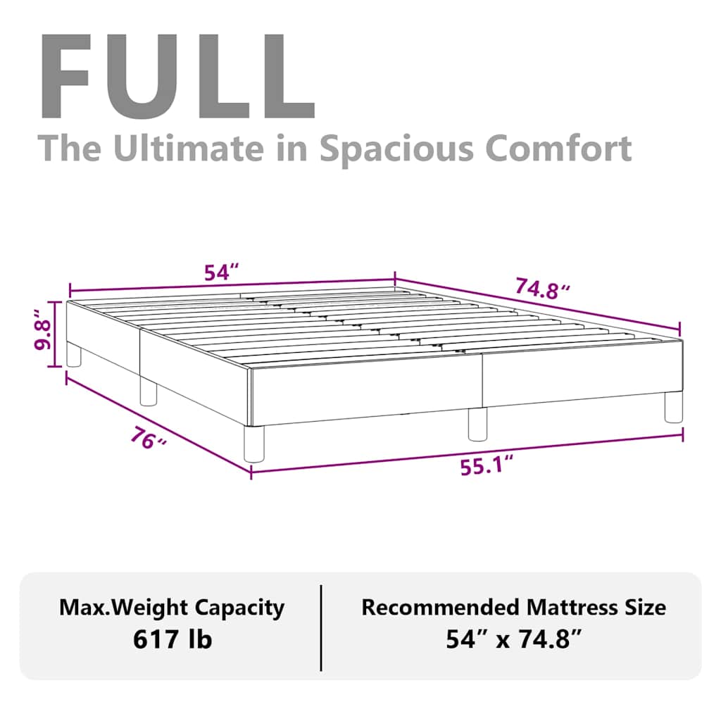 vidaXL Bed Frame without Mattress White 137x190 cm Full Faux Leather