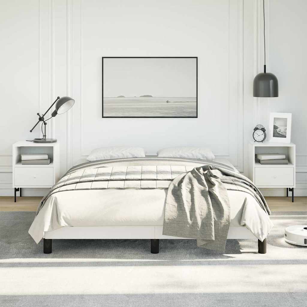 vidaXL Bed Frame without Mattress White 137x190 cm Full Faux Leather