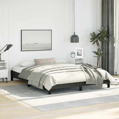 vidaXL Bed Frame without Mattress Black 152x203 cm Queen Faux Leather