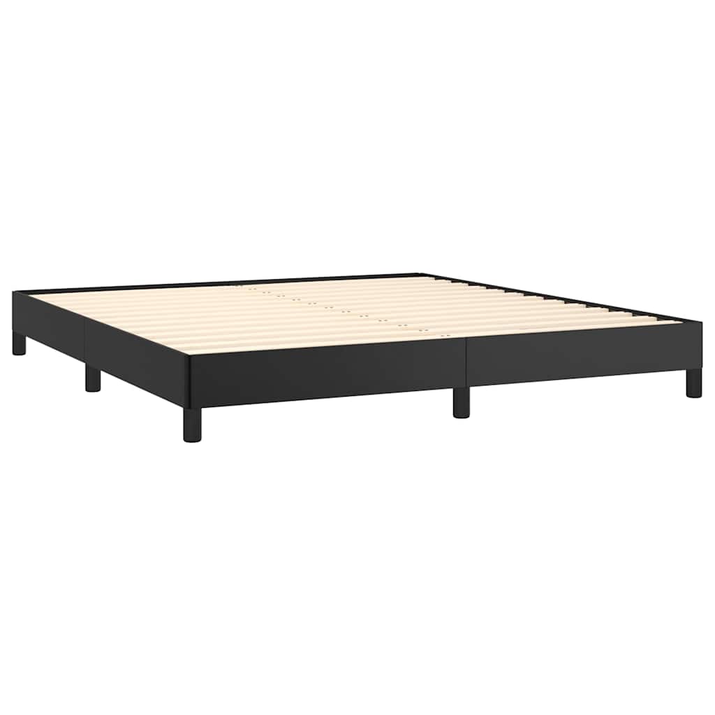 vidaXL Bed Frame without Mattress Black 152x203 cm Queen Faux Leather