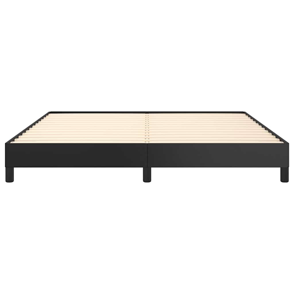 vidaXL Bed Frame without Mattress Black 152x203 cm Queen Faux Leather