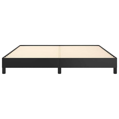 vidaXL Bed Frame without Mattress Black 152x203 cm Queen Faux Leather