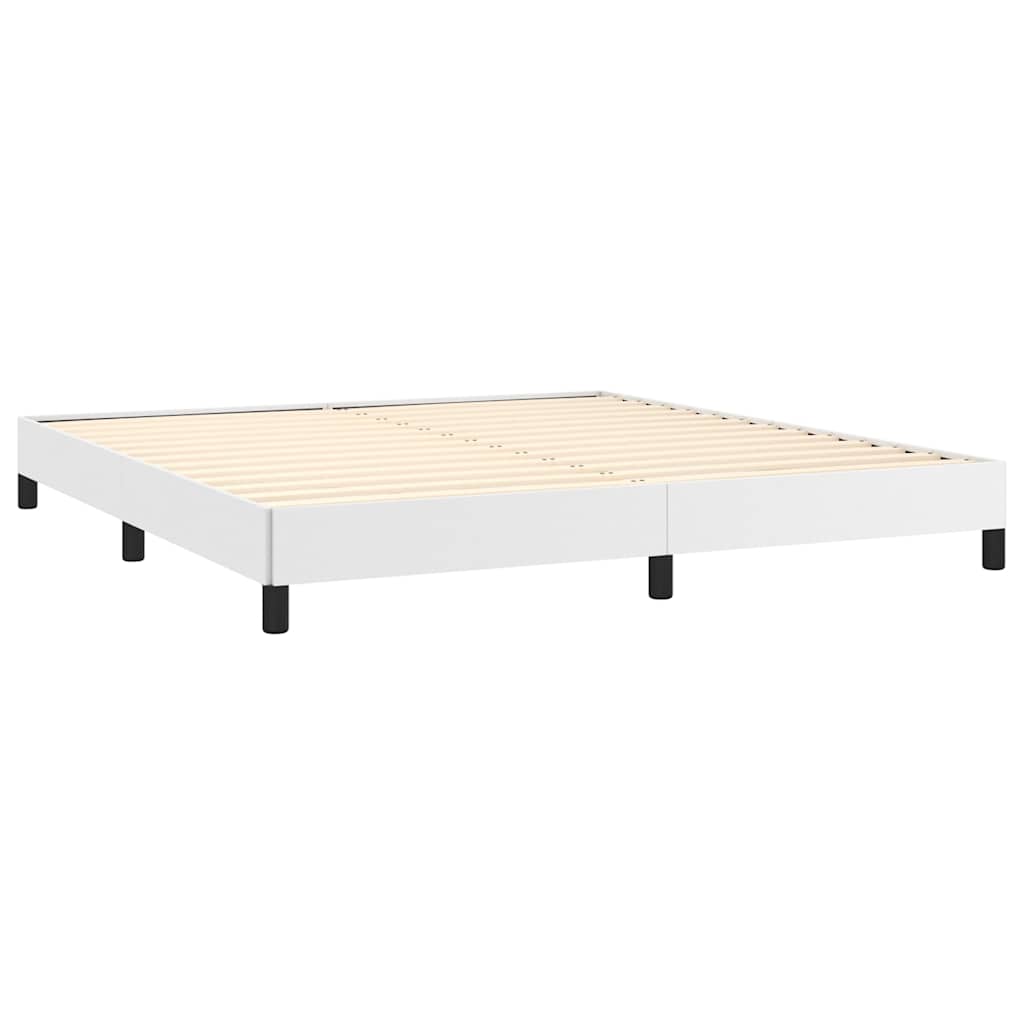 vidaXL Bed Frame without Mattress White 152x203 cm Queen Faux Leather