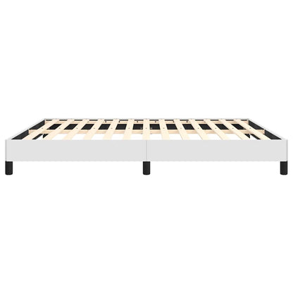 vidaXL Bed Frame without Mattress White 152x203 cm Queen Faux Leather