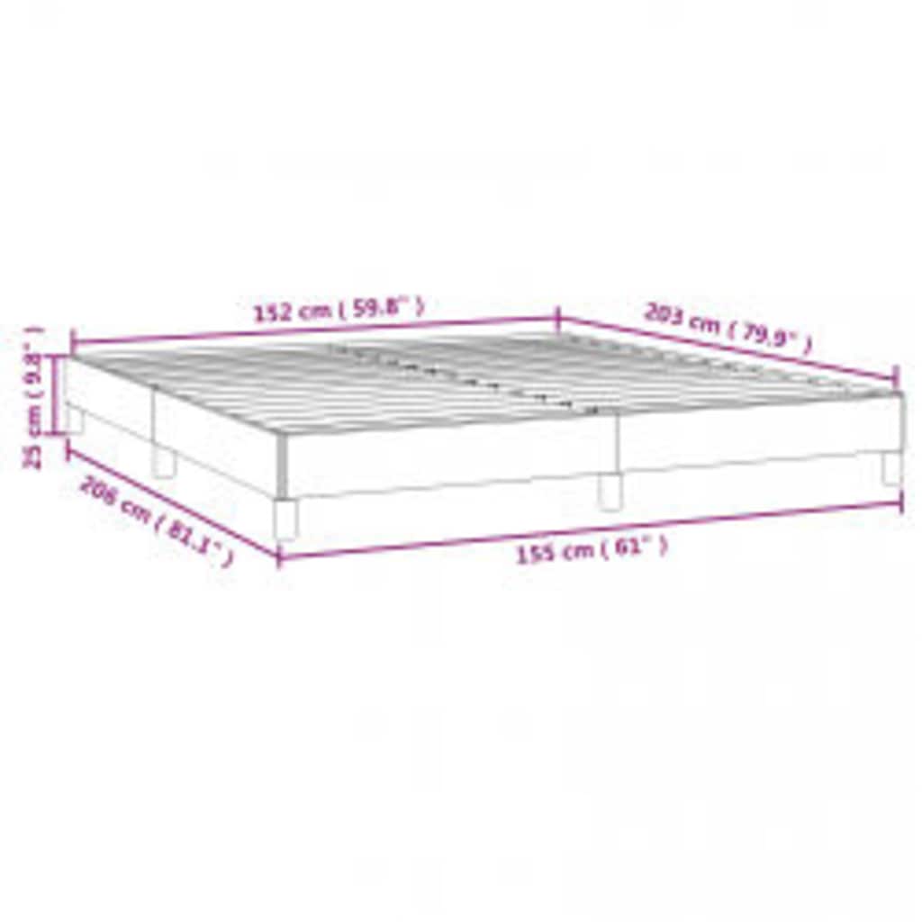 vidaXL Bed Frame without Mattress White 152x203 cm Queen Faux Leather