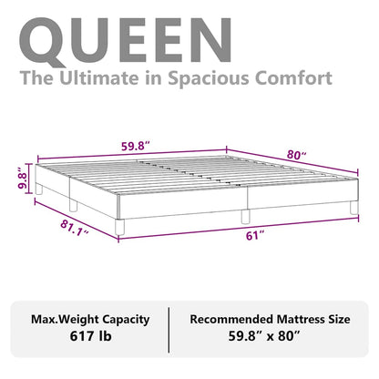 vidaXL Bed Frame without Mattress White 152x203 cm Queen Faux Leather