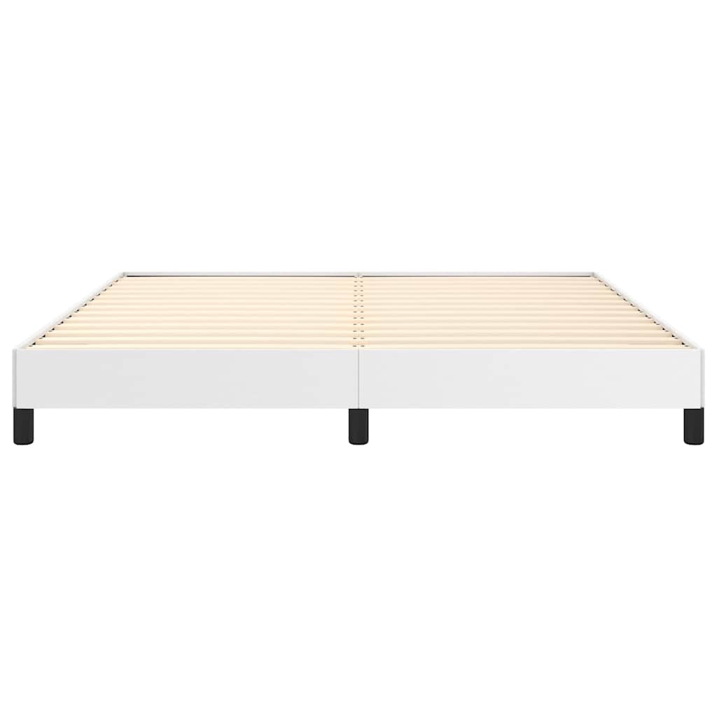 vidaXL Bed Frame without Mattress White 193x203 cm King Faux Leather
