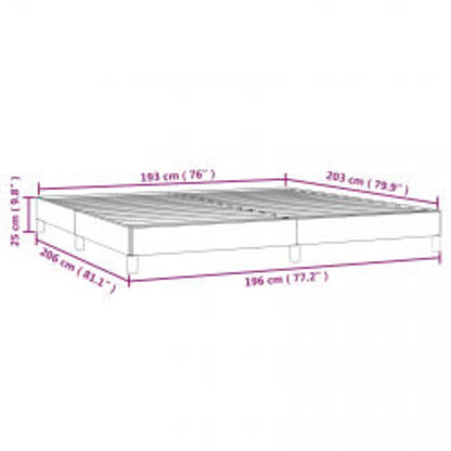vidaXL Bed Frame without Mattress White 193x203 cm King Faux Leather