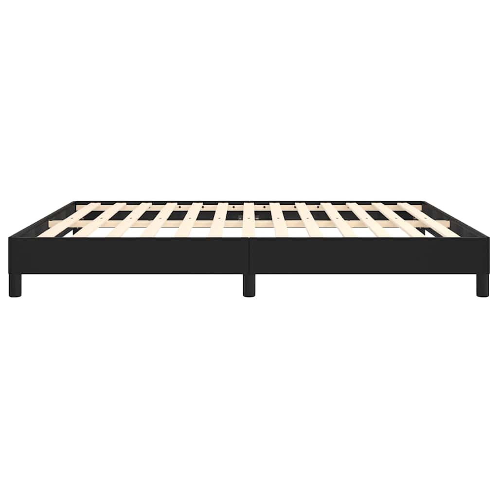 vidaXL Bed Frame without Mattress Black California King Faux Leather