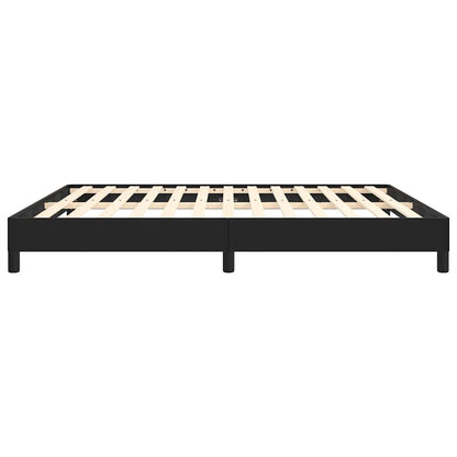 vidaXL Bed Frame without Mattress Black California King Faux Leather