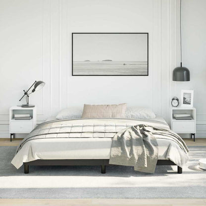 vidaXL Bed Frame without Mattress Black California King Faux Leather