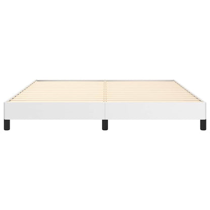 vidaXL Bed Frame without Mattress White California King Faux Leather
