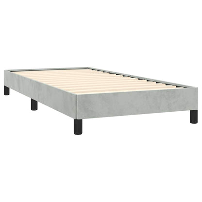 vidaXL Bed Frame without Mattress Light Grey 100x190 cm Twin Velvet