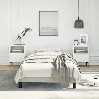 vidaXL Bed Frame without Mattress Light Grey 100x190 cm Twin Velvet