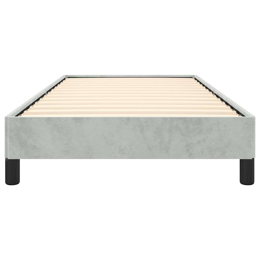 vidaXL Bed Frame without Mattress Light Grey 100x190 cm Twin Velvet