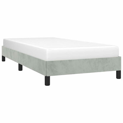 vidaXL Bed Frame without Mattress Light Grey 100x190 cm Twin Velvet
