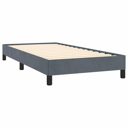 vidaXL Bed Frame without Mattress Dark Grey 100x190 cm Twin Velvet