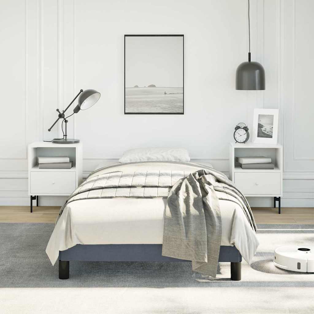vidaXL Bed Frame without Mattress Dark Grey 100x190 cm Twin Velvet