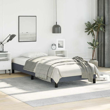 vidaXL Bed Frame without Mattress Dark Grey 100x190 cm Twin Velvet