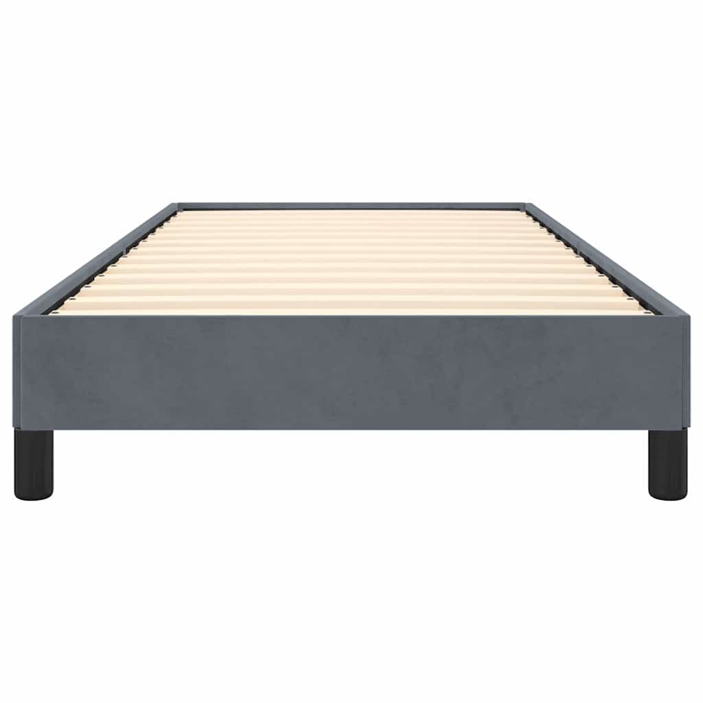 vidaXL Bed Frame without Mattress Dark Grey 100x190 cm Twin Velvet