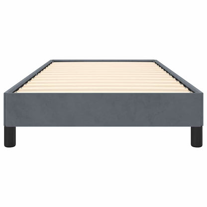 vidaXL Bed Frame without Mattress Dark Grey 100x190 cm Twin Velvet