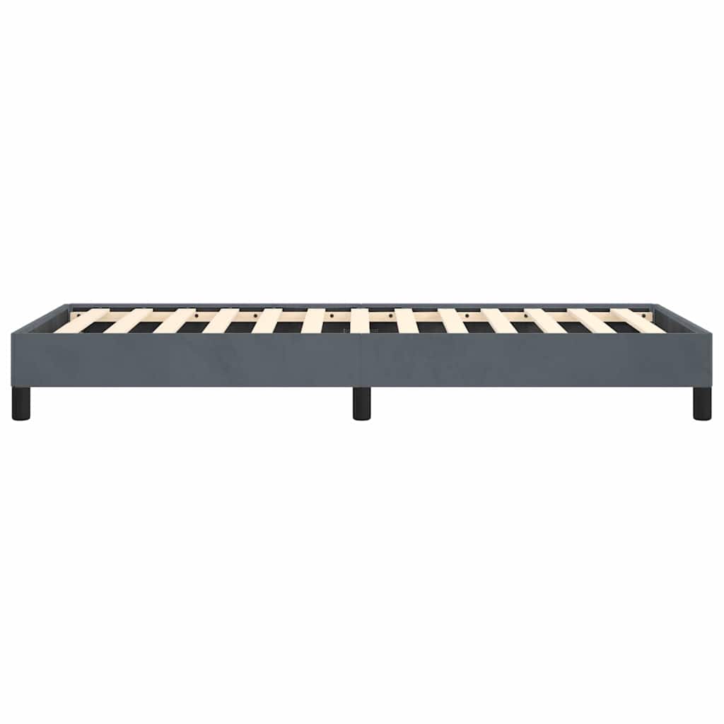 vidaXL Bed Frame without Mattress Dark Grey 100x190 cm Twin Velvet