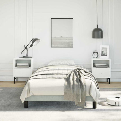 vidaXL Bed Frame without Mattress Light Grey 100x203 cm Twin XL Velvet